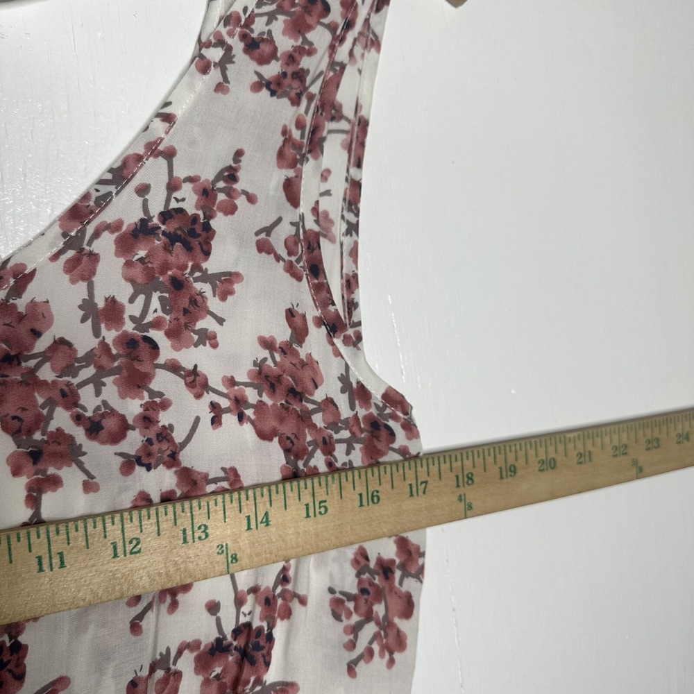 NEW Exist Jumpsuit Womens Size Large Ivory Floral Sleeveless Joggers Open Back - Picture 11 of 12